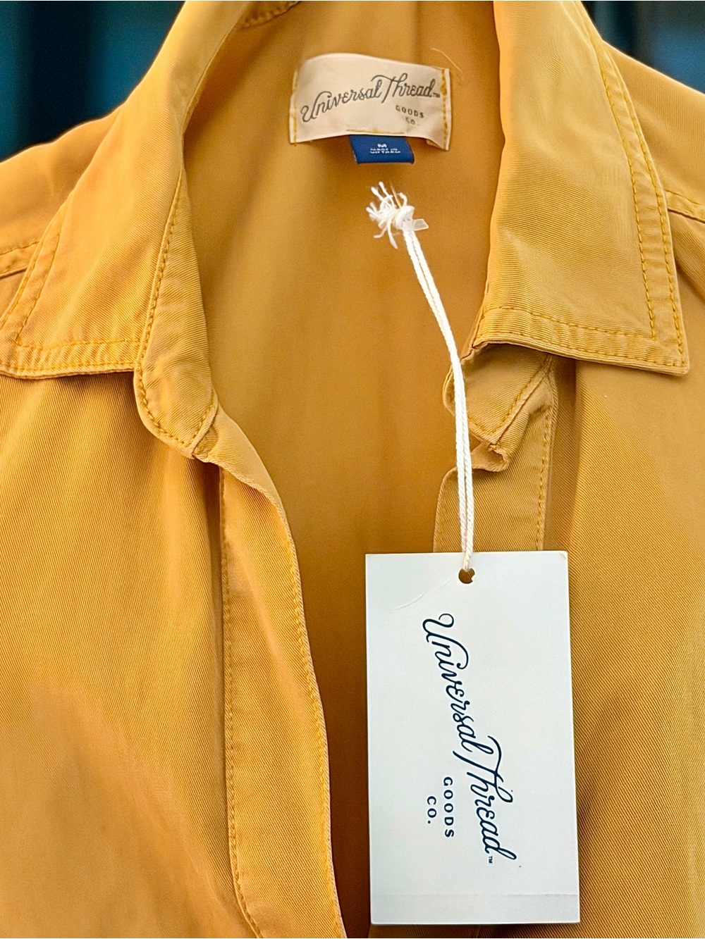Mustard Yellow Short Sleeve V-Neck dress by Universal Thread. - Picture 4 of 5
